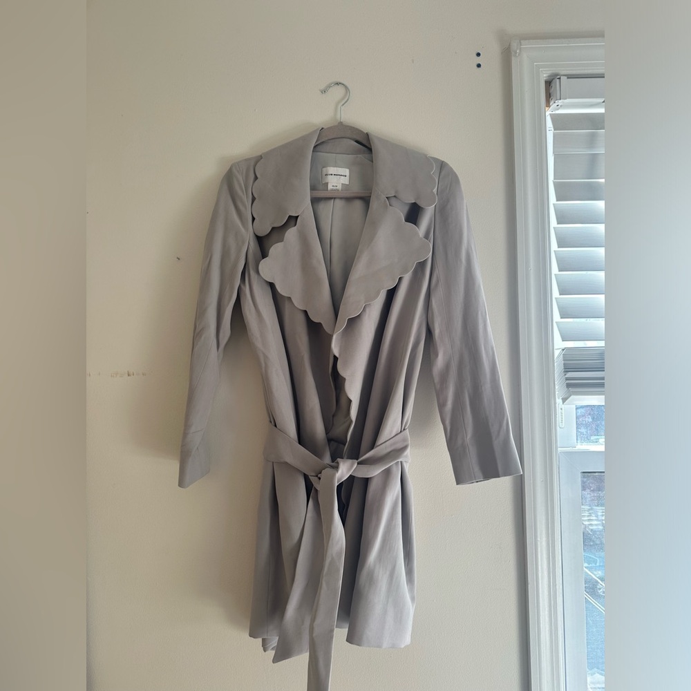 Club Monaco grey scalloped coat